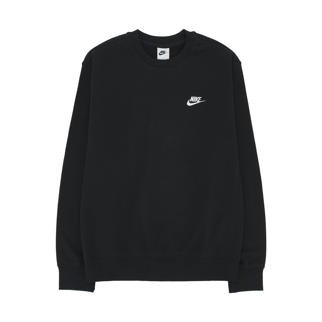 BV2663-010 Nike NSW Club Fleece Crew Sweatshirt Black - Asia