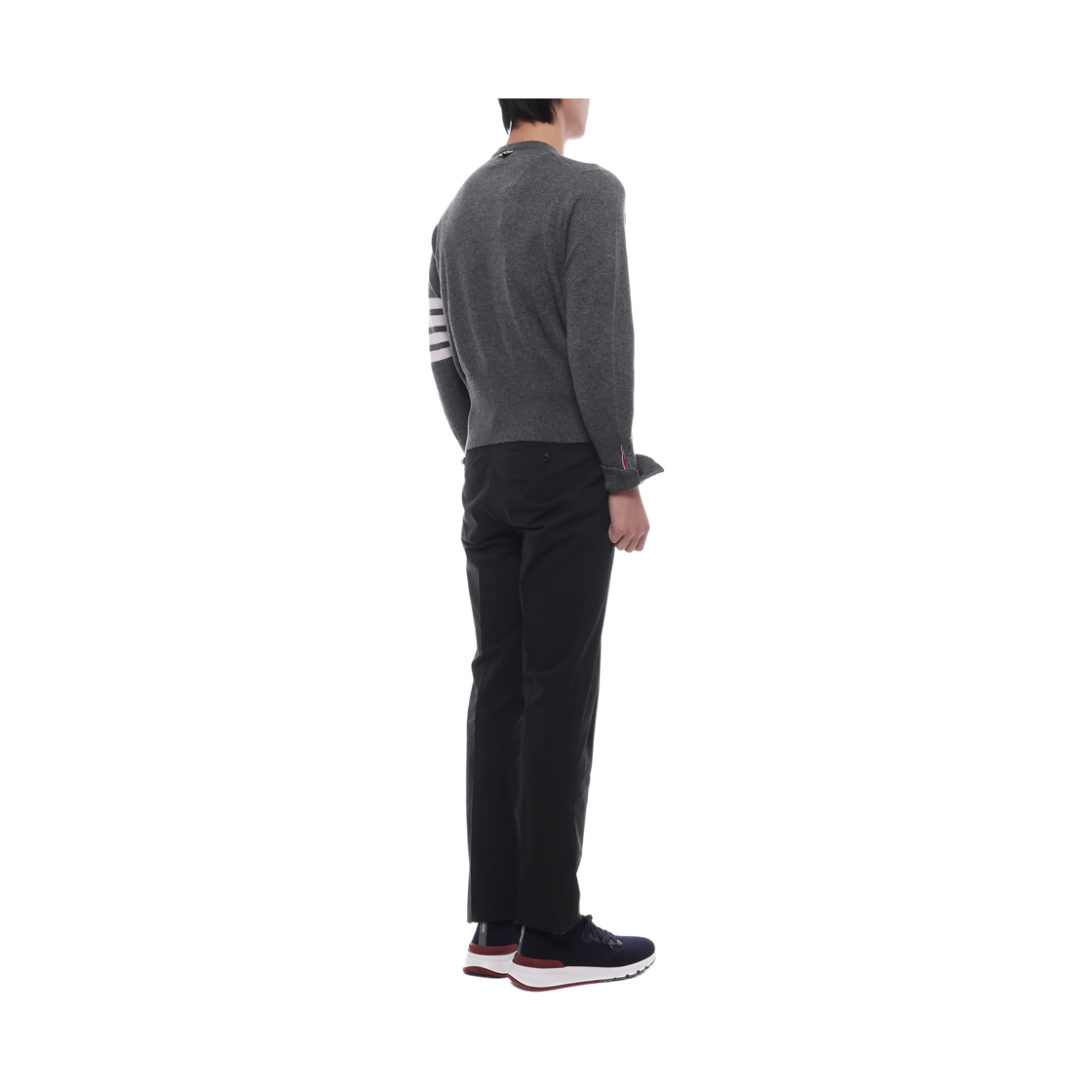 [15% 쿠폰] 톰브라운 사선 캐시미어 크루넥 니트 미디움 그레이([15% 쿠폰] Thom Browne 4-Bar Cashmere Crewneck Knit Medium Grey) - 6