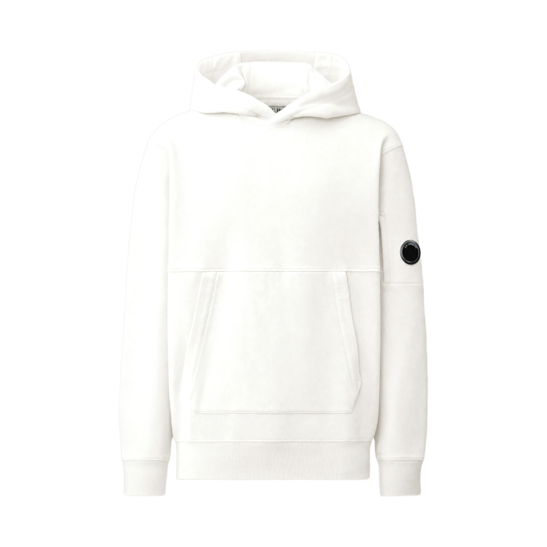 RCCMSS714M005086W103 C.P. Company Diagonal Raised Fleece Lens Hooded Sweatshirt Gauze White - 26FW