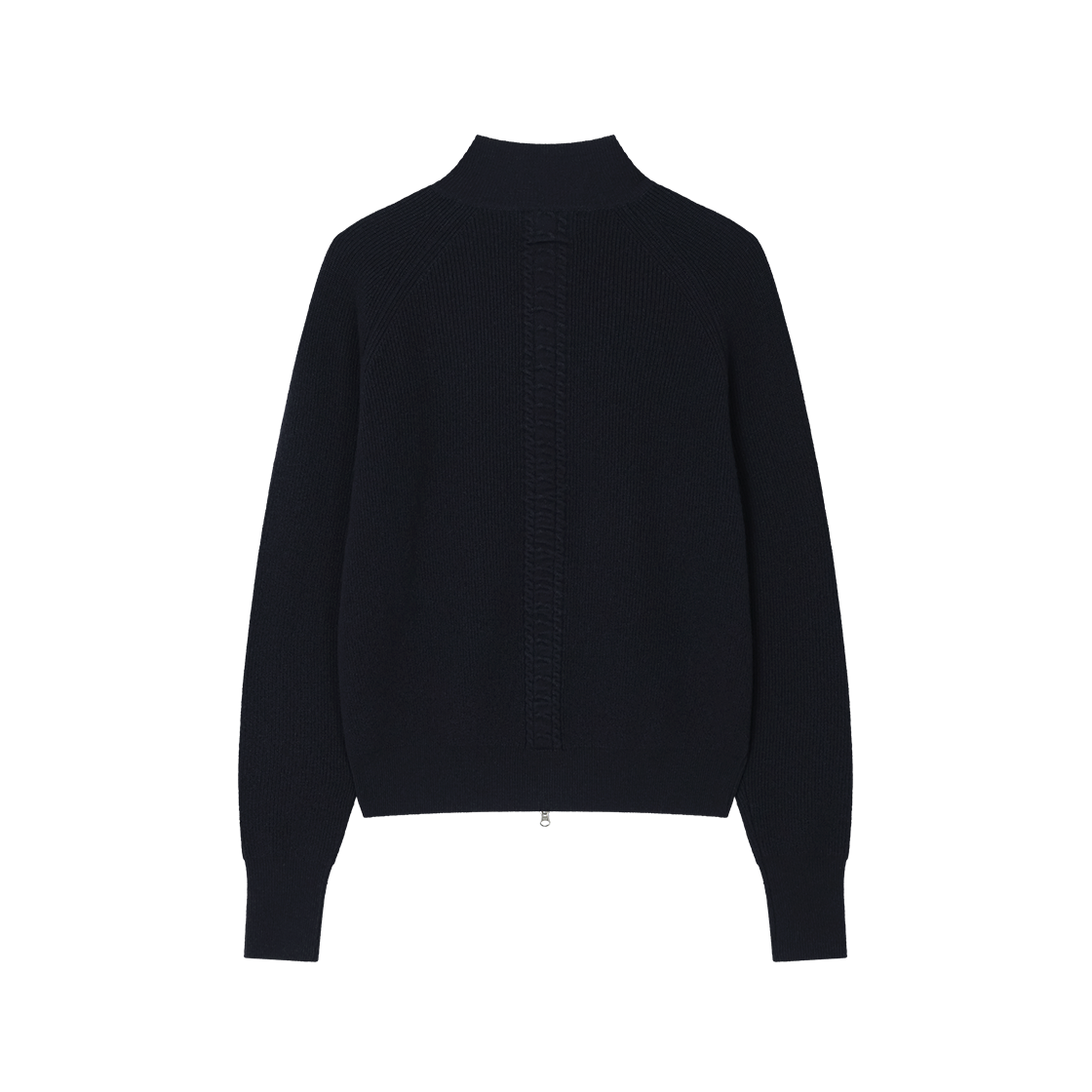 웨이비니스 플래킷 풀집 니트 네이비(Waviness Placket Full-Zip Knit Navy) - 2