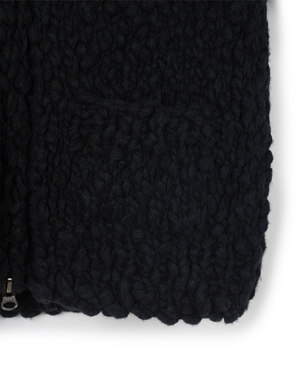 선데이세레머니 벌키 울블렌드 핸드 니트 코위찬 - 블랙(Sunday Ceremony Bulky Wool Blend Hand Knit Cowichan - Black) - 4