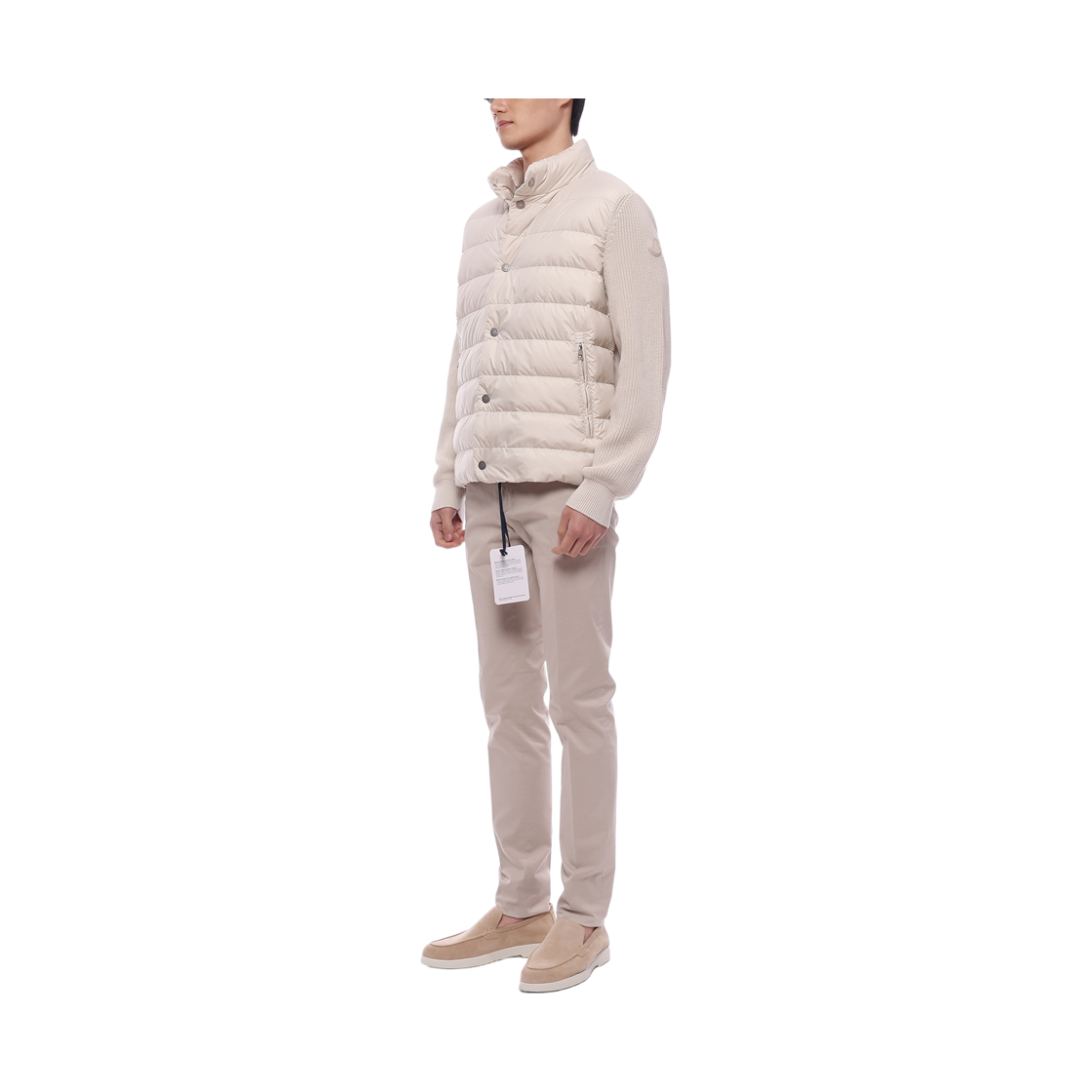 [15% 쿠폰] 몽클레르 패딩 코튼 점퍼 화이트 아이보리 - 25SS([15% 쿠폰] Moncler Padded Cotton Jumper White Ivory - 25SS) - 4
