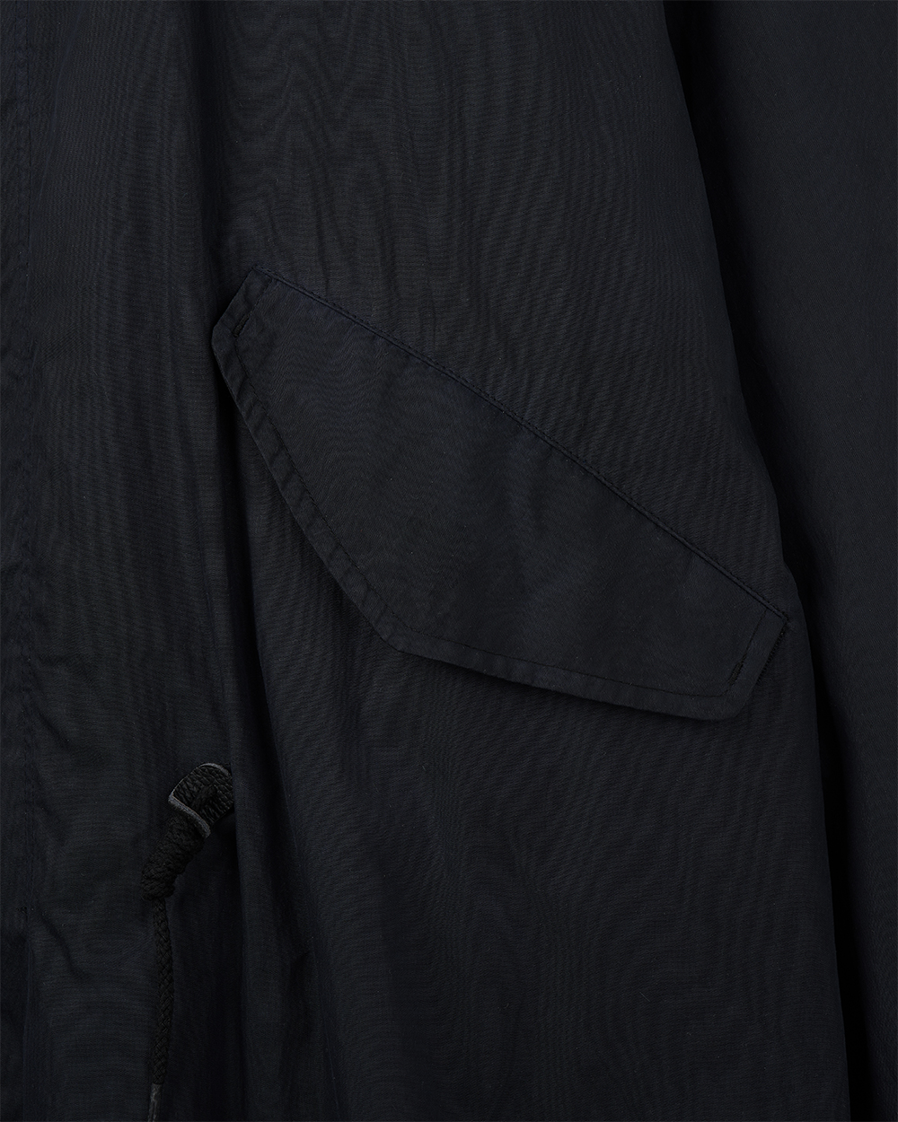 선데이세레머니 왁스 M-48 라이너 피쉬테일 파카 - 블랙(Sunday Ceremony Waxed M-48 Liner Fishtail Parka - Black) - 5