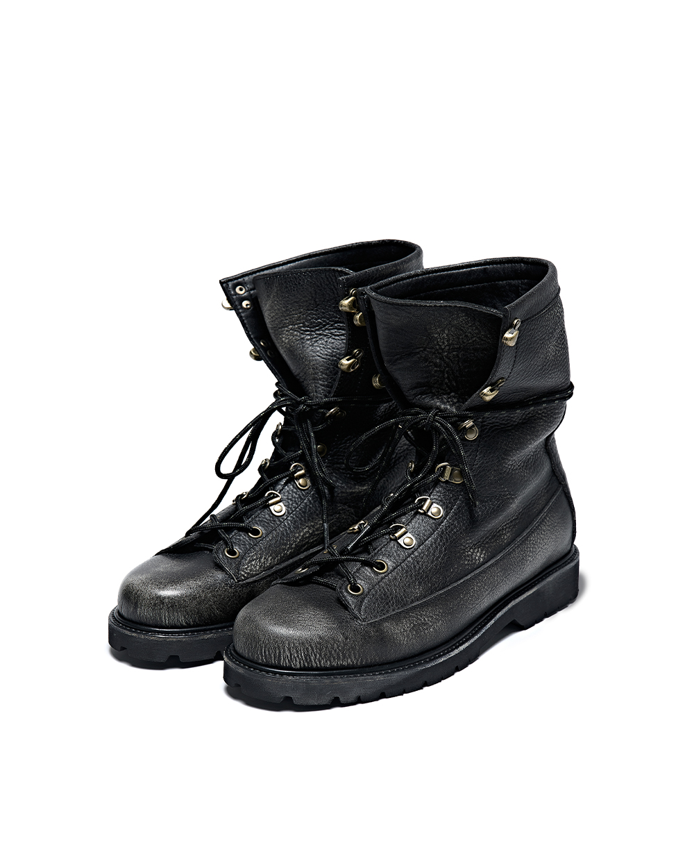 선데이세레머니 페이드 레더 마운틴 부츠 - 블랙(Sunday Ceremony Faded Leather Mountain Boots - Black) - 2