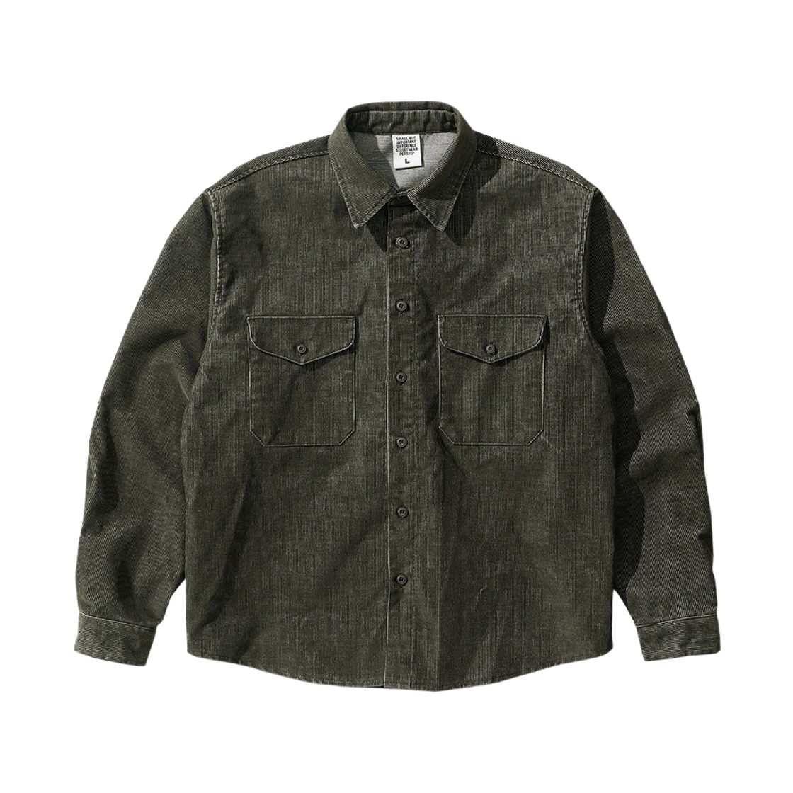 퍼스텝 웨일워크 코듀로이 셔츠 더스티카키 HSLS4786(PERSTEP Whalework Corduroy Shirt Dustykhaki HSLS4786) - 1
