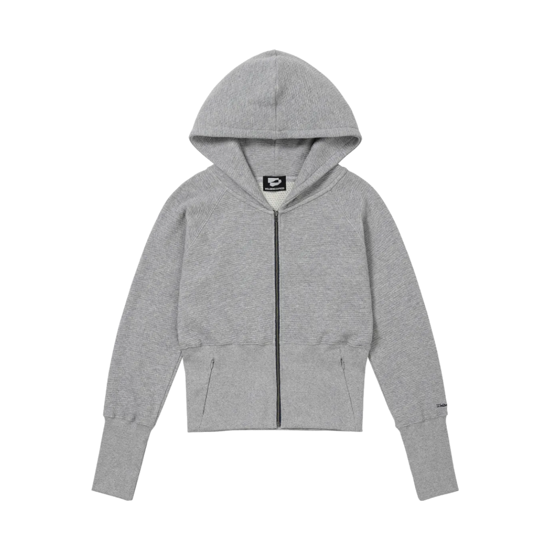 웰빙익스프레스 크롭 후디 멜란지 그레이(WELLBEING EXPRESS Crop Hoodie Melange Grey)