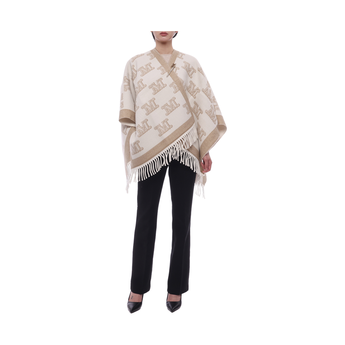 [15% 쿠폰] (W) 막스마라 프리네 울 판초 아이보리([15% 쿠폰] (W) Max Mara Frine Wool Poncho Ivory) - 3
