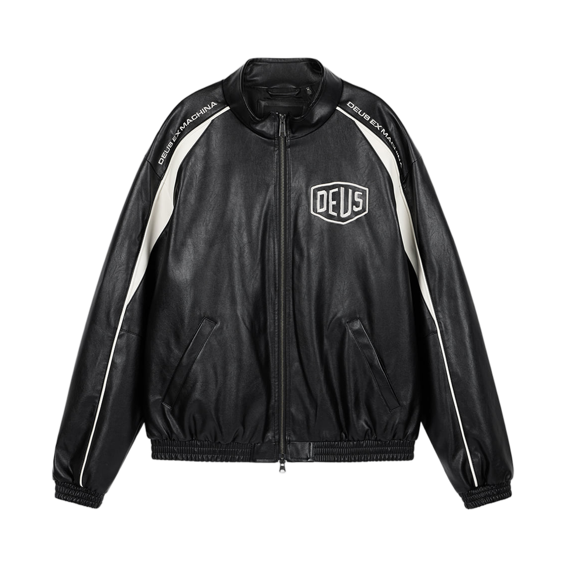 데우스 엑스 마키나 포우 레더 트랙 자켓 블랙(Deus Ex Machina Faux Leather Track Jacket Black) - 2