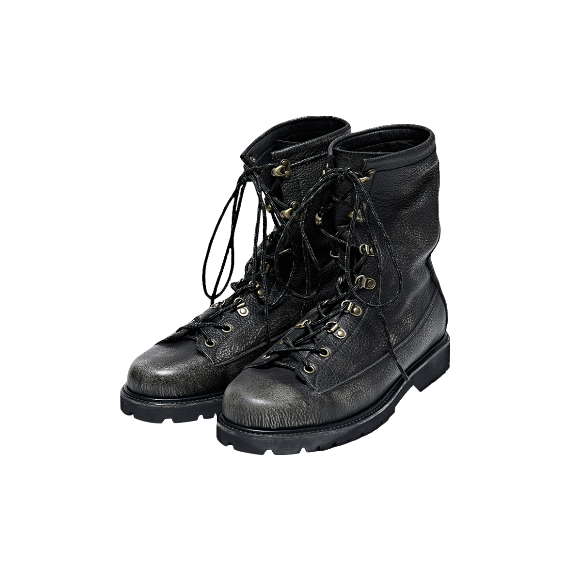 선데이세레머니 페이드 레더 마운틴 부츠 - 블랙(Sunday Ceremony Faded Leather Mountain Boots - Black) - 1