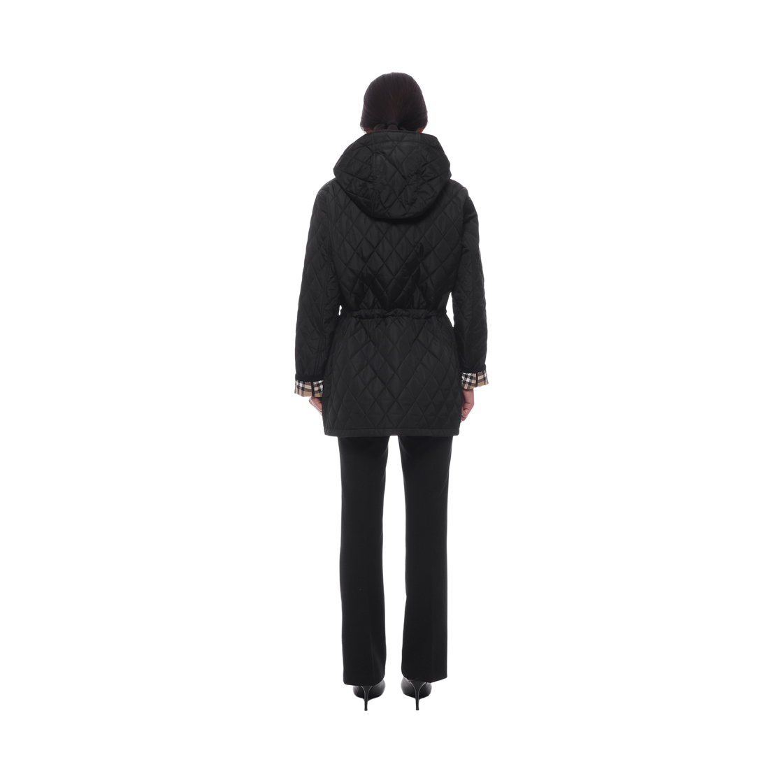 [15% 쿠폰] (W) 버버리 브롬리 후드 퀼팅 자켓 블랙([15% 쿠폰] (W) Burberry Bromley Hood Quilted Jacket Black) - 5