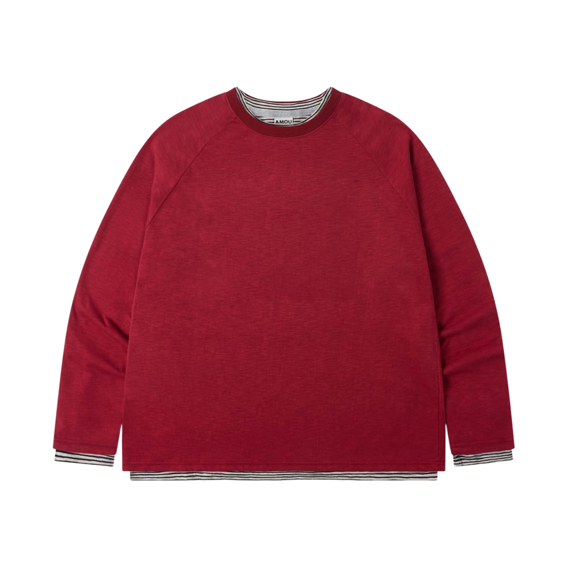 아모우 레이어드 롱 슬리브 레드(AMOU Layered Long Sleeve Red) - 2