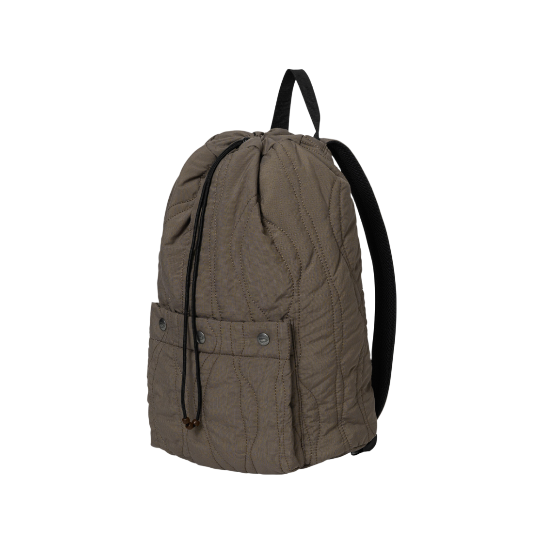 웰빙익스프레스 퀼티드 스트링 백팩 브라운(WELLBEING EXPRESS Quilted String Backpack Brown)