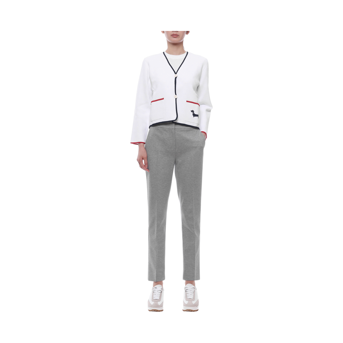 [15% 쿠폰] (W) 톰브라운 포인텔 헥터 가디건 화이트([15% 쿠폰] (W) Thom Browne Pointelle Hector Cardigan White) - 3