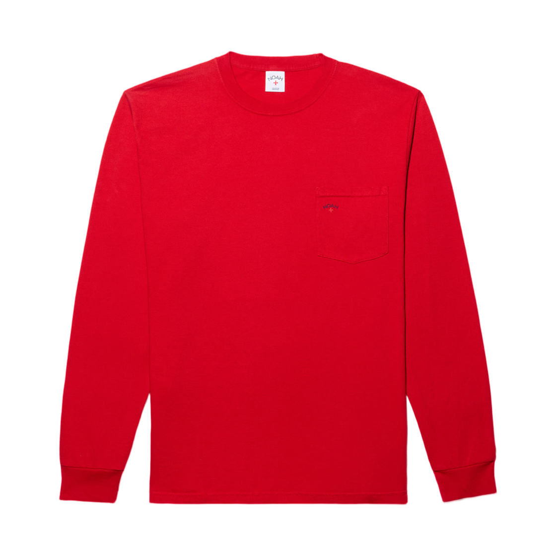 노아 롱 슬리브 코어 로고 포켓 티셔츠 스칼렛 레드(Noah Long Sleeve Core Logo Pocket T-Shirt Scarlet Red)