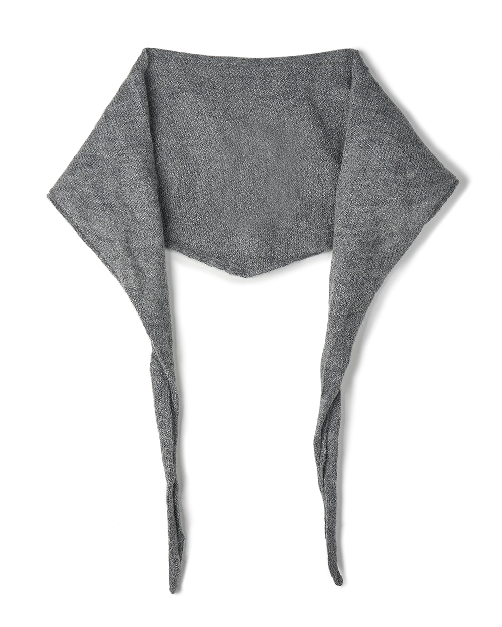 선데이세레머니 투웨이 브이넥 스카프 니트 가디건 - 멜란지(Sunday Ceremony 2-Way V-Neck Scarf Knit Cardigan - Melange) - 5