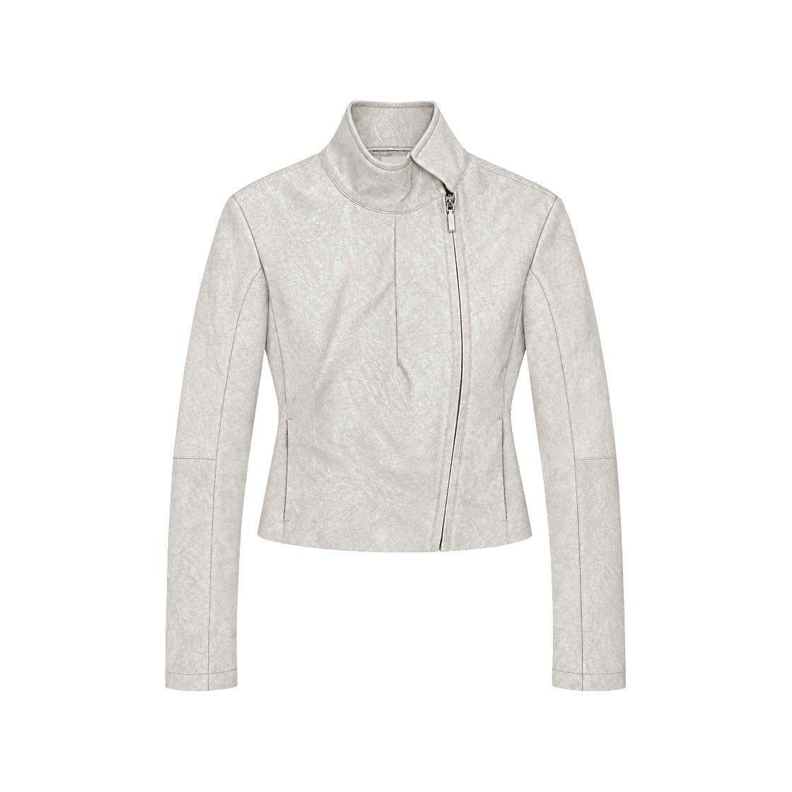 Bonnae-235 Bonnae slim leather jacket Stone