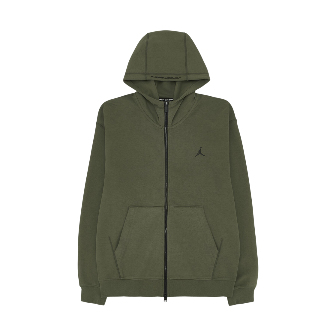 FV8602-222 Jordan Sport Dri-Fit Full Zip Hoop Fleece Hoodie Medium Olive Black (FV8602-222)