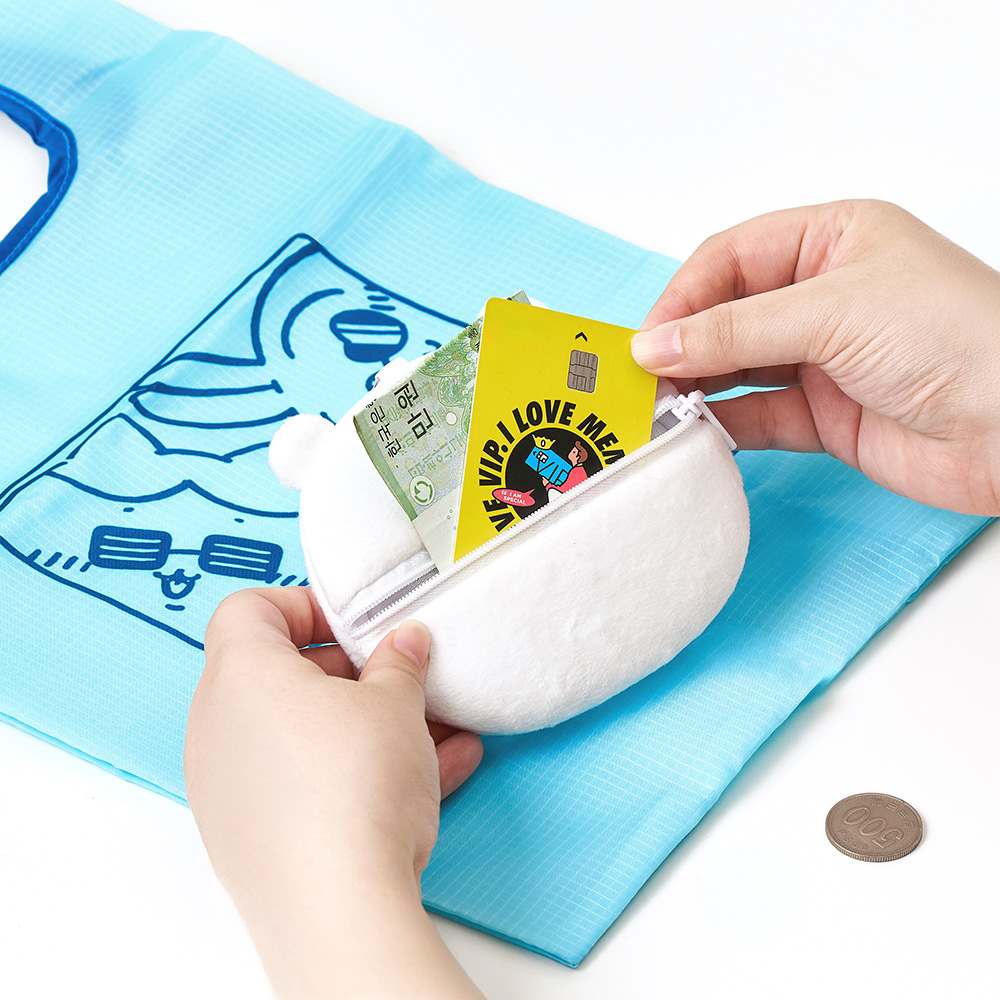 대원미디어 먼작귀 캐릭터 치이카와 썸머 마켓백 파우치 세트(Daewonmedia Chiikawa Summer Reusable Market Bag & Pouch Set) - 4