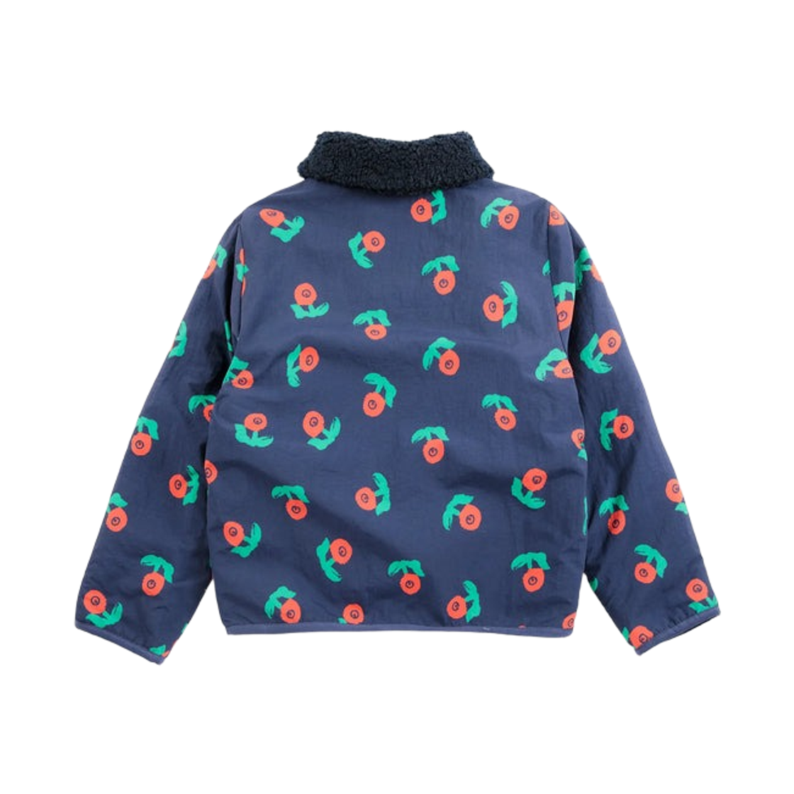 (키즈) 보보쇼즈 스탬프 블룸 올 오버 리버시블 자켓 네이비 블루((Kids) Bobo Choses Stamp Bloom All Over Reversible Jacket Navy Blue) - 3