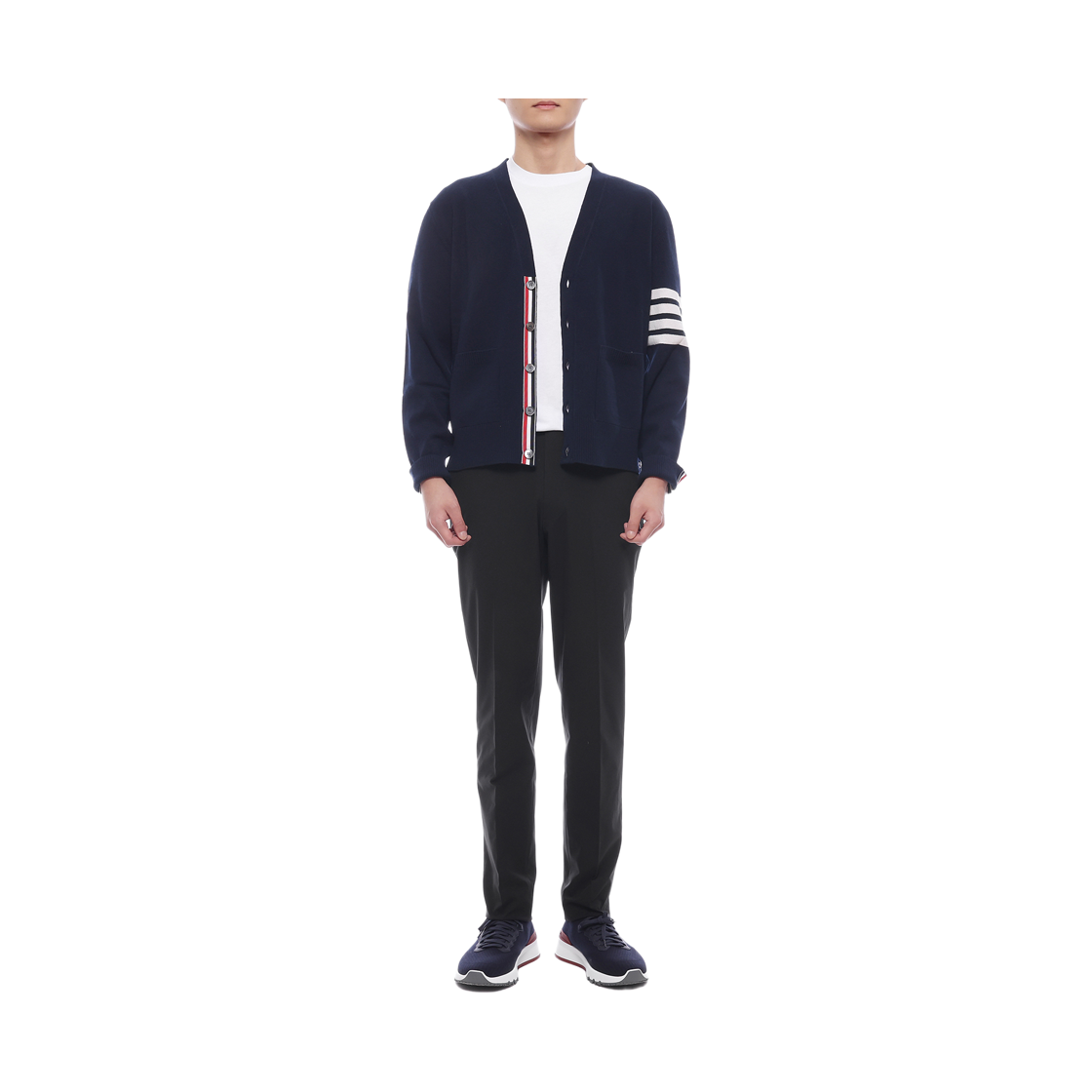 [15% 쿠폰] 톰브라운 넛크래커 메리노 울 사선 가디건 블루([15% 쿠폰] Thom Browne Nutcracker Merino Wool 4-Bar Cardigan Blue) - 4