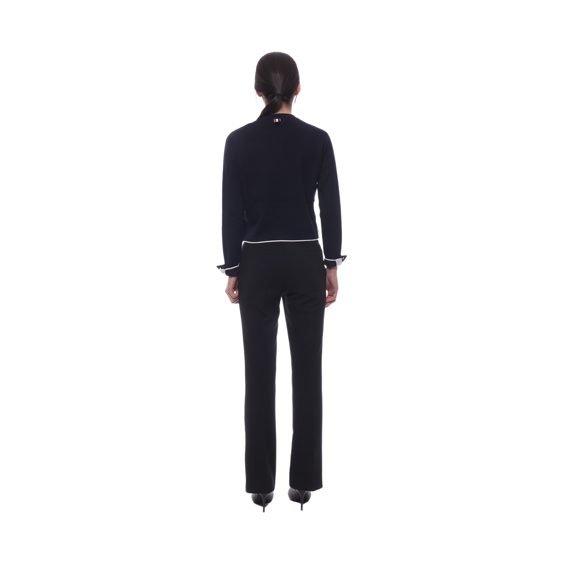 [15% 쿠폰] (W) 톰브라운 텍스쳐드 스티치 크루넥 가디건 네이비([15% 쿠폰] (W) Thom Browne Textured Stitch Crewneck Cardigan Navy) - 5