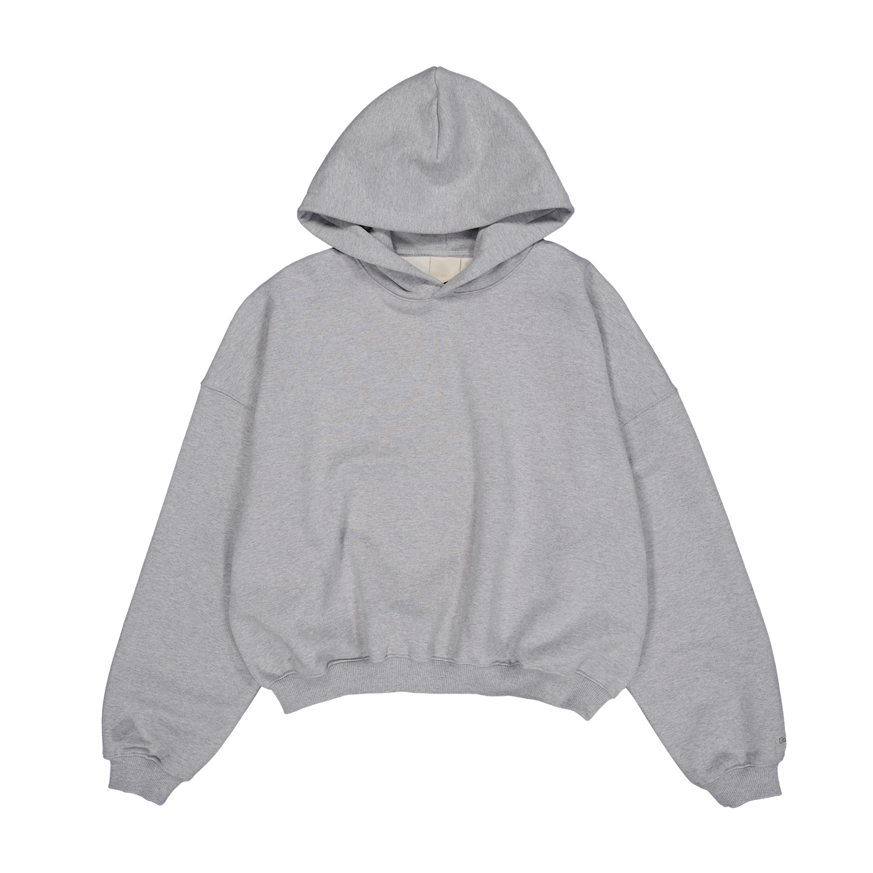 언더마이카 무.201 클래식 로고 베이직 후드 멜란지 그레이 (Crop Ver.)(Undermycar Mu.201 Classic Logo Basic Hoodie Melange Gray (Crop Ver.))