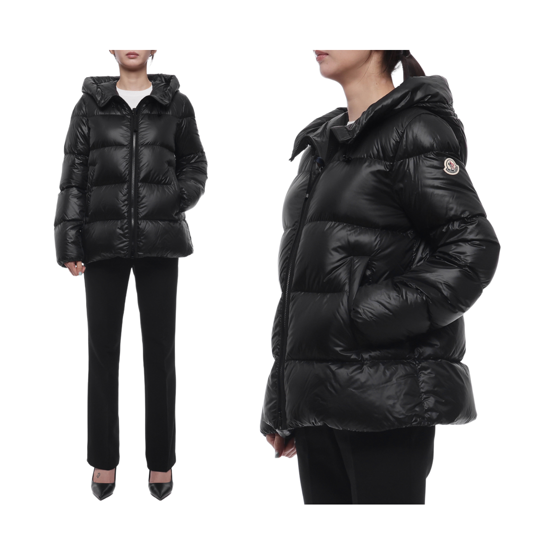 [15% 쿠폰] (W) 몽클레르 사베른 후드 파카 블랙 - 25SS([15% 쿠폰] (W) Moncler Saverne Hooded Parka Black - 25SS) - 2
