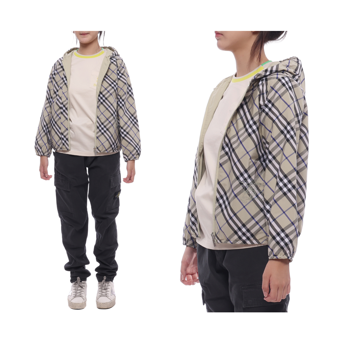 [15% 쿠폰] (키즈) 버버리 리버시블 체크 후드 자켓 리첸([15% 쿠폰] (Kids) Burberry Reversible Check Hooded Jacket Lichen) - 2