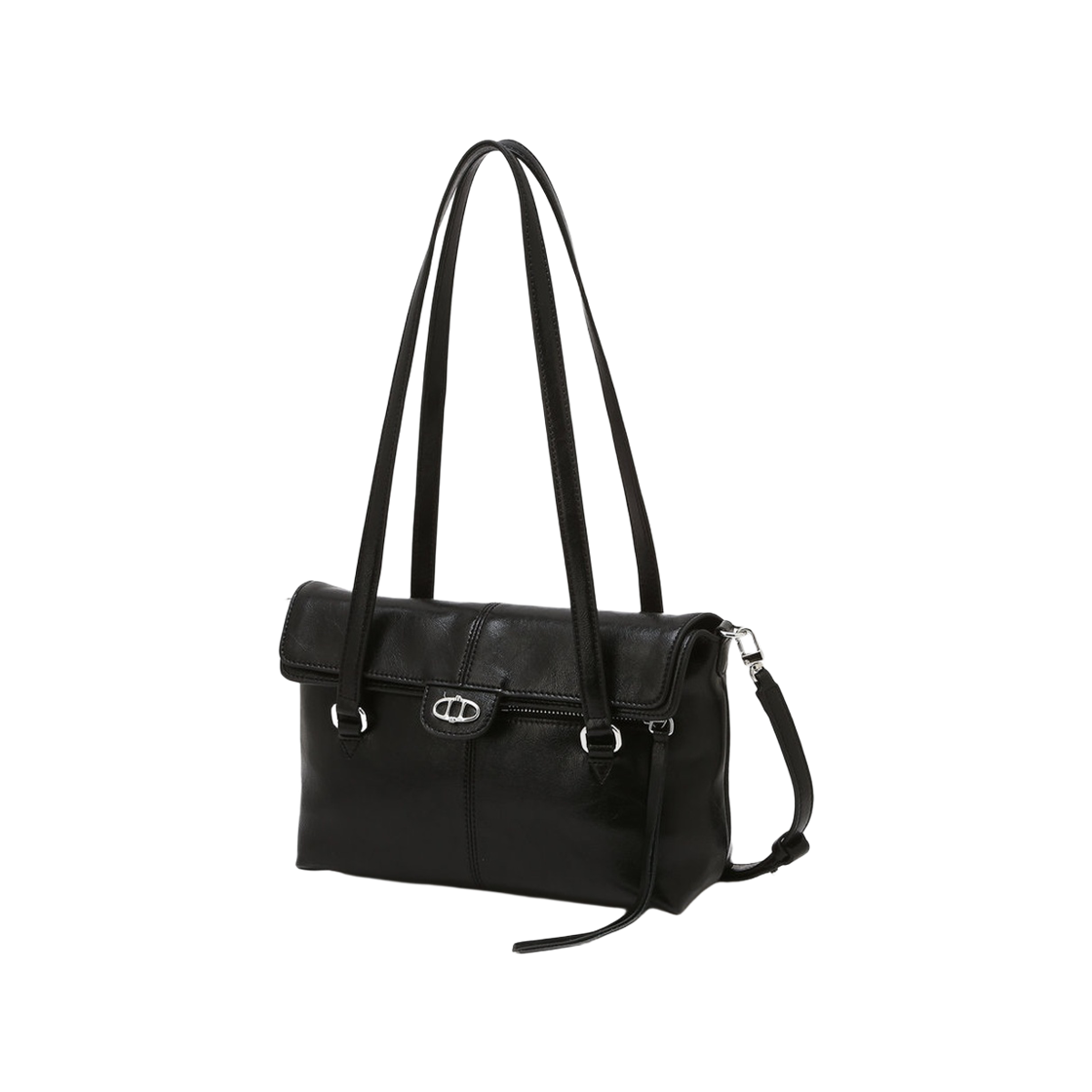 AABA6F500BK Athe Vanessabruno Acc [Wrinkel] Black Wrinkle Shoulder Bag S Black