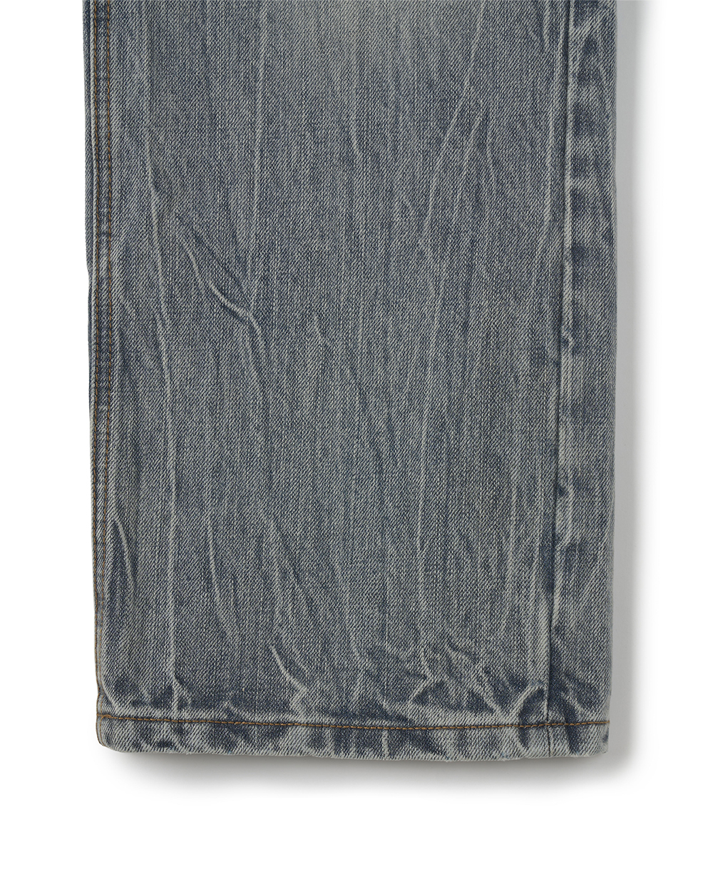 선데이세레머니 스트레이트 재패니즈 데님 팬츠 - 에이징 블루(Sunday Ceremony Straight Japanese Denim Pants - Ageing Blue) - 6