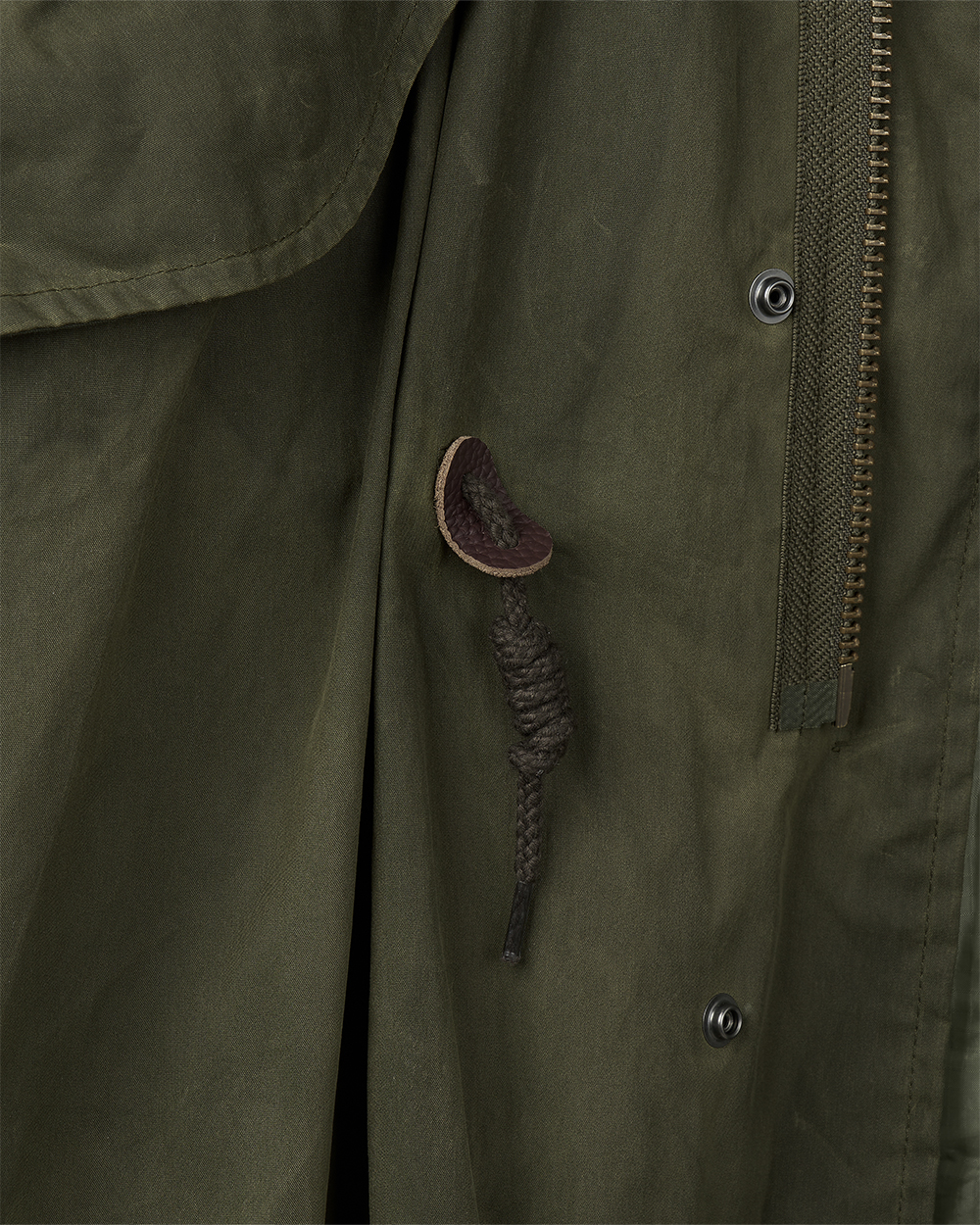 선데이세레머니 왁스 M-48 라이너 피쉬테일 파카 - 카키(Sunday Ceremony Waxed M-48 Liner Fishtail Parka - Khaki) - 6
