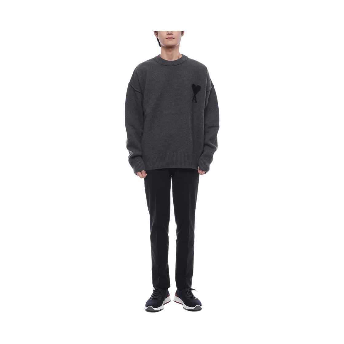 [15% 쿠폰] 아미 니트웨어 그레이([15% 쿠폰] AMI Knitwear Gray) - 3