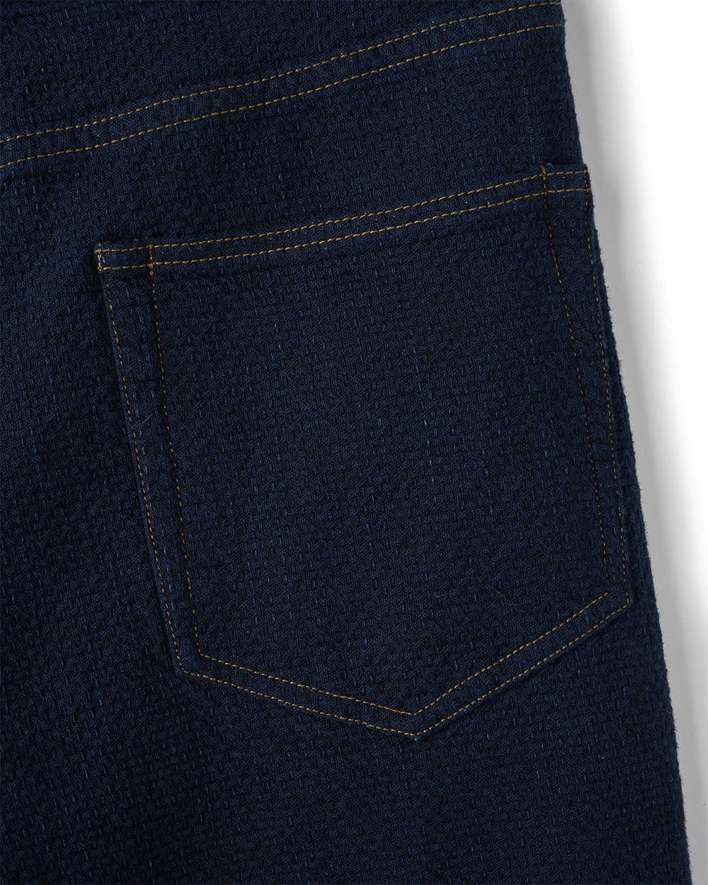 선데이세레머니 재패니즈 사시코 스트레이트 데님 팬츠 - 로우 인디고(Sunday Ceremony Japanese Sashiko Straight Denim Pants - Raw Indigo) - 6