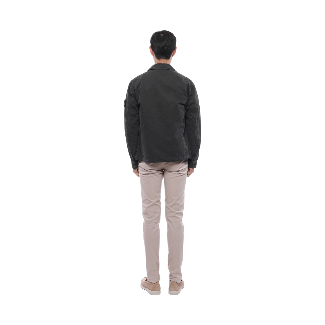[15% 쿠폰] 스톤 아일랜드 1200008 브러쉬드 오가닉 코튼 캔버스 올드 이펙트 레귤러핏 집업 오버셔츠 포켓 차콜 그레이 - 26SS([15% 쿠폰] Stone Island 1200008 Brushed Organic Cotton Canvas Old Effect Regular-Fit Zip-Up Overshirt with Pocket Charcoal Grey - 26SS) - 5