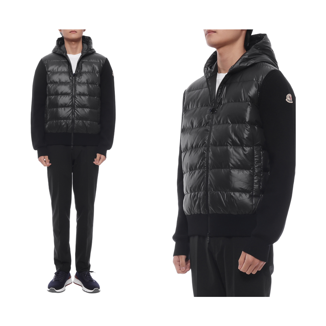 [15% 쿠폰] 몽클레르 패딩 울 집업 후드 블랙 - 25FW([15% 쿠폰] Moncler Padded Wool Zip Up Hoodie Black - 25FW) - 2