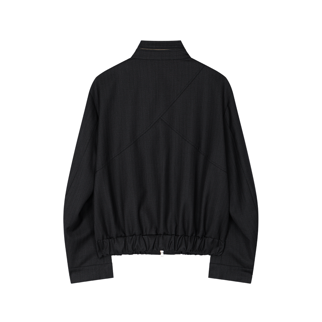 웨이비니스 스테이트먼트 집 울 재킷 차콜 스트라이프(Waviness Statement Zip Wool Jacket Charcoal Stripe) - 2