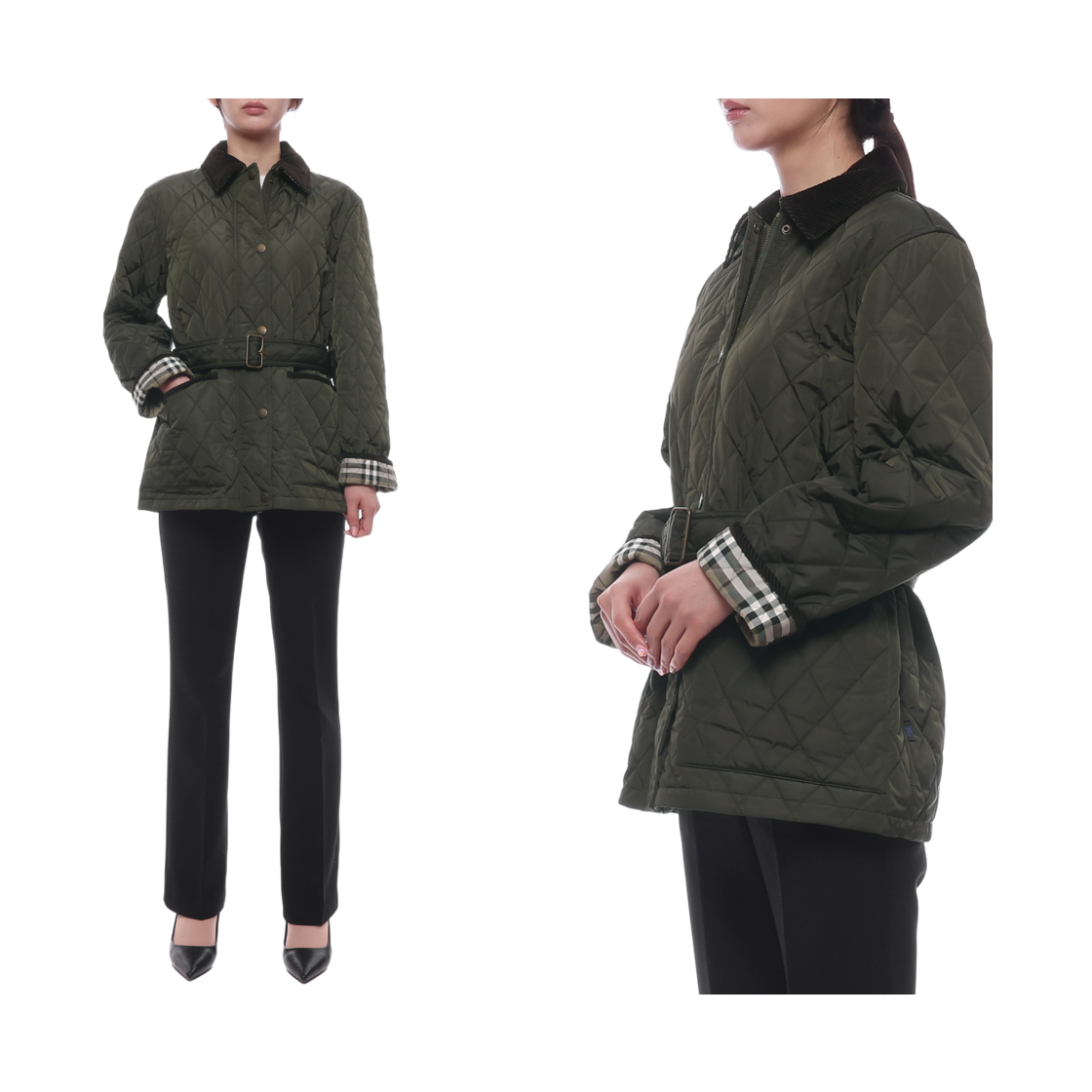 [15% 쿠폰] (W) 버버리 칠턴 퀼팅 자켓 카키([15% 쿠폰] (W) Burberry Chiltern Quilted Jacket Khaki) - 2