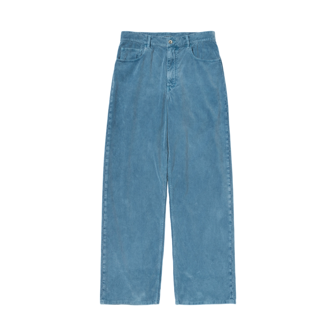 A26AP01FX Auralee Garment-Dyed Finx Corduroy 5P Wide Pants Dusty Blue