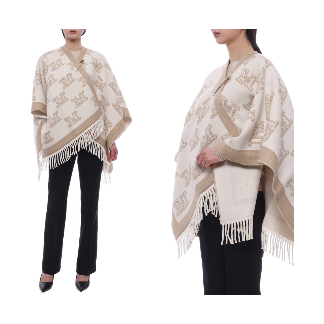[15% 쿠폰] (W) 막스마라 프리네 울 판초 아이보리([15% 쿠폰] (W) Max Mara Frine Wool Poncho Ivory) - 2