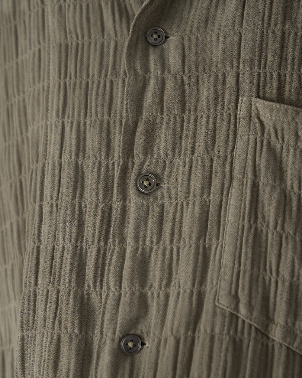 선데이세레머니 내추럴 다이드 숏 카라 셔츠 - 더스티 베이지(Sunday Ceremony Natural Dyed Short Collar Shirt - Dusty Beige) - 5