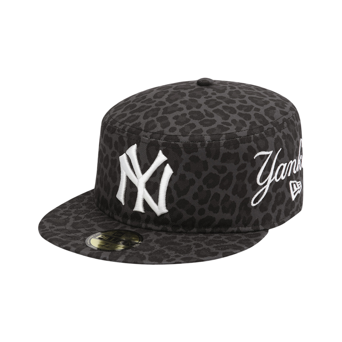 15411743 New Era MLB Cooperstown New York Yankees Pillbox Fitted Cap Black Leopard