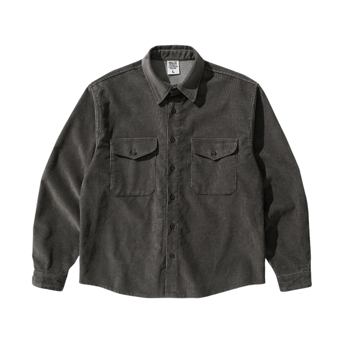 퍼스텝 웨일워크 코듀로이 셔츠 다크그레이 HSLS4786(PERSTEP Whalework Corduroy Shirt Darkgray HSLS4786)