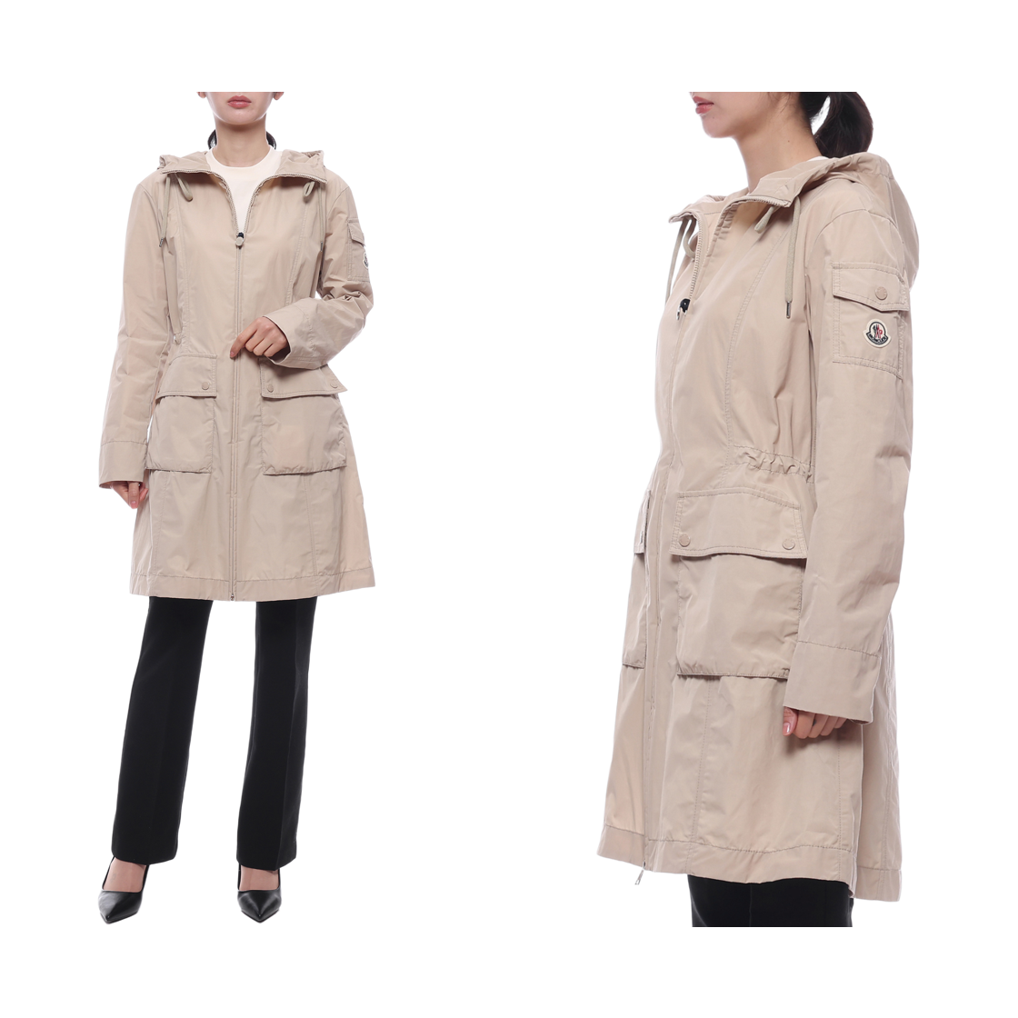 [15% 쿠폰] (W) 몽클레르 레어트 후드 파카 코트 베이지 - 25SS([15% 쿠폰] (W) Moncler Laerte Hooded Parka Coat Beige - 25SS) - 2