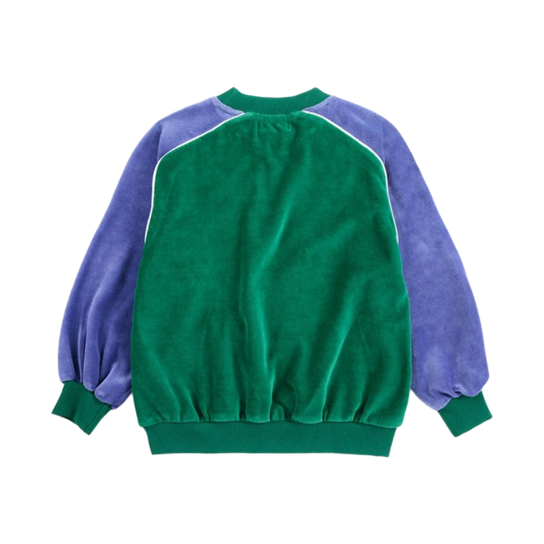 (키즈) 보보쇼즈 컬러 블록 테리 클로스 스웨트셔츠 그린((Kids) Bobo Choses Color Block Terry Cloth Sweatshirt Green) - 2