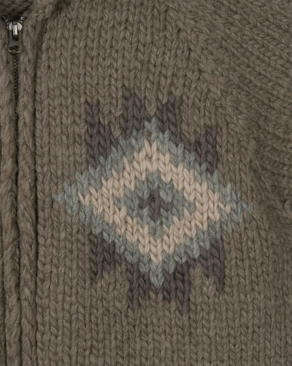 선데이세레머니 네이티브 울 핸드 니트 코위찬 - 오트밀(Sunday Ceremony Native Wool Hand Knit Cowichan - Oatmeal) - 3