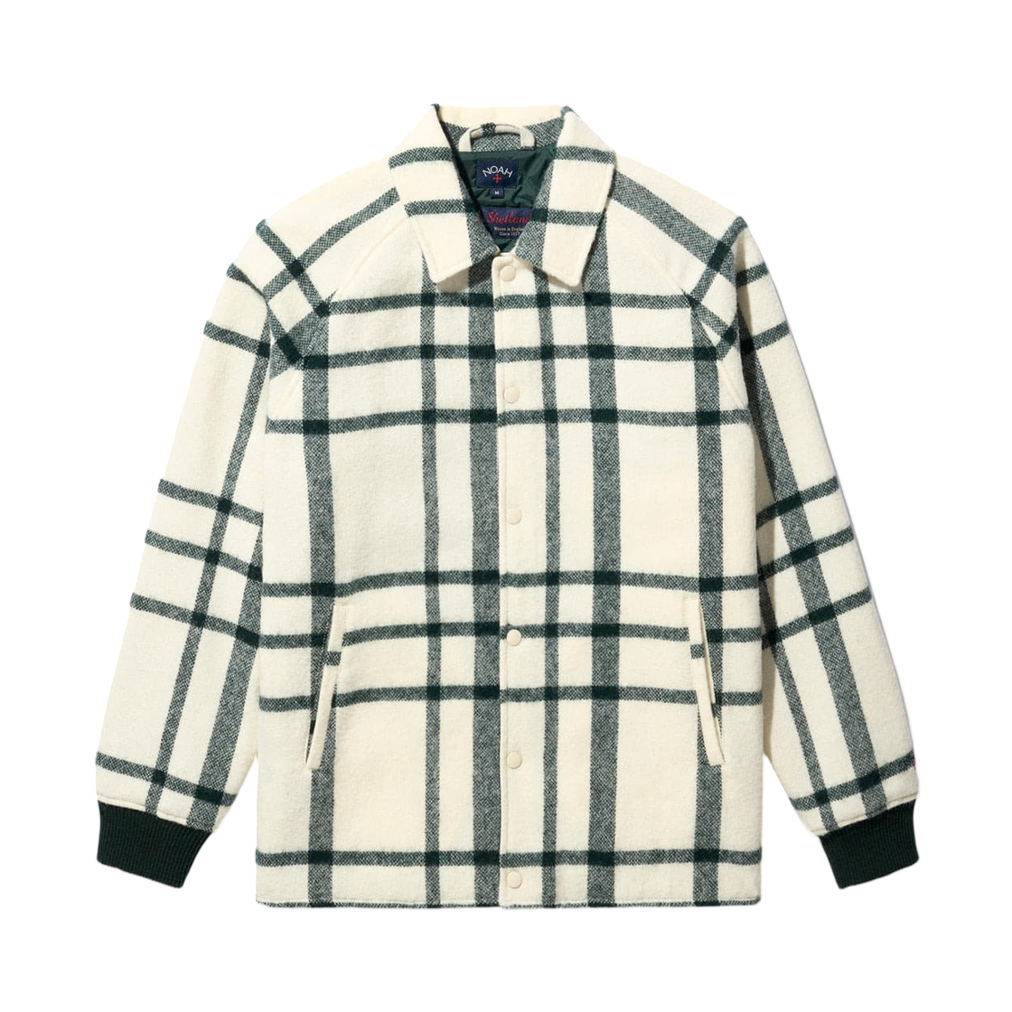 노아 울 코치 재킷 크림 그린(Noah Wool Coach Jacket Cream Green)