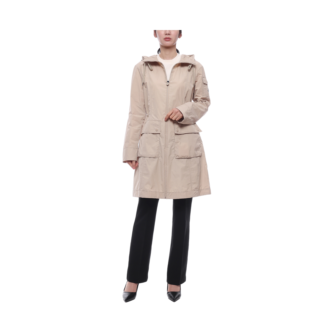 [15% 쿠폰] (W) 몽클레르 레어트 후드 파카 코트 베이지 - 25SS([15% 쿠폰] (W) Moncler Laerte Hooded Parka Coat Beige - 25SS) - 3