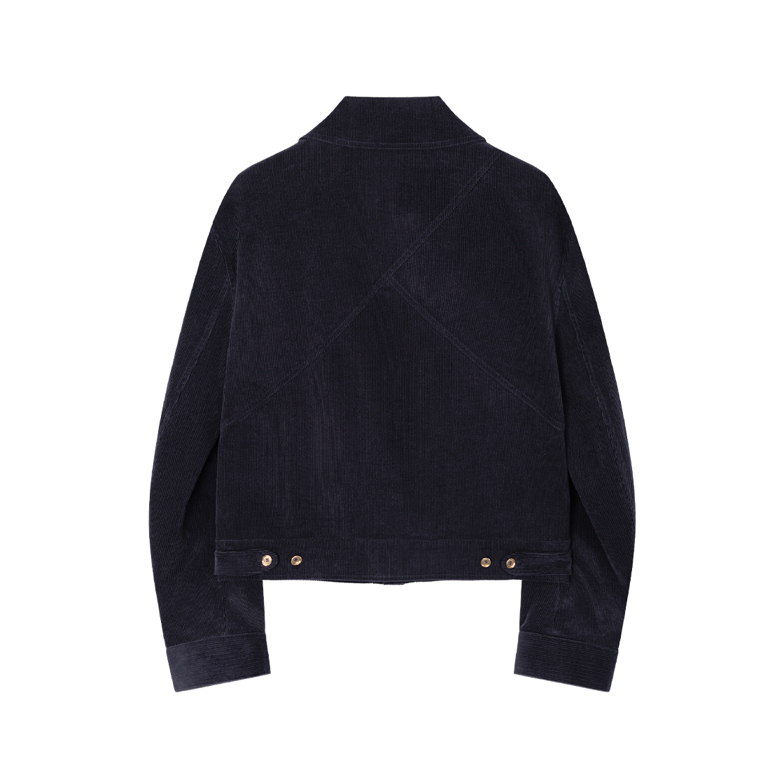 웨이비니스 버튼 포인트 코듀로이 트러커 재킷 네이비(Waviness Button Point Corduroy Trucker Jacket Navy) - 2