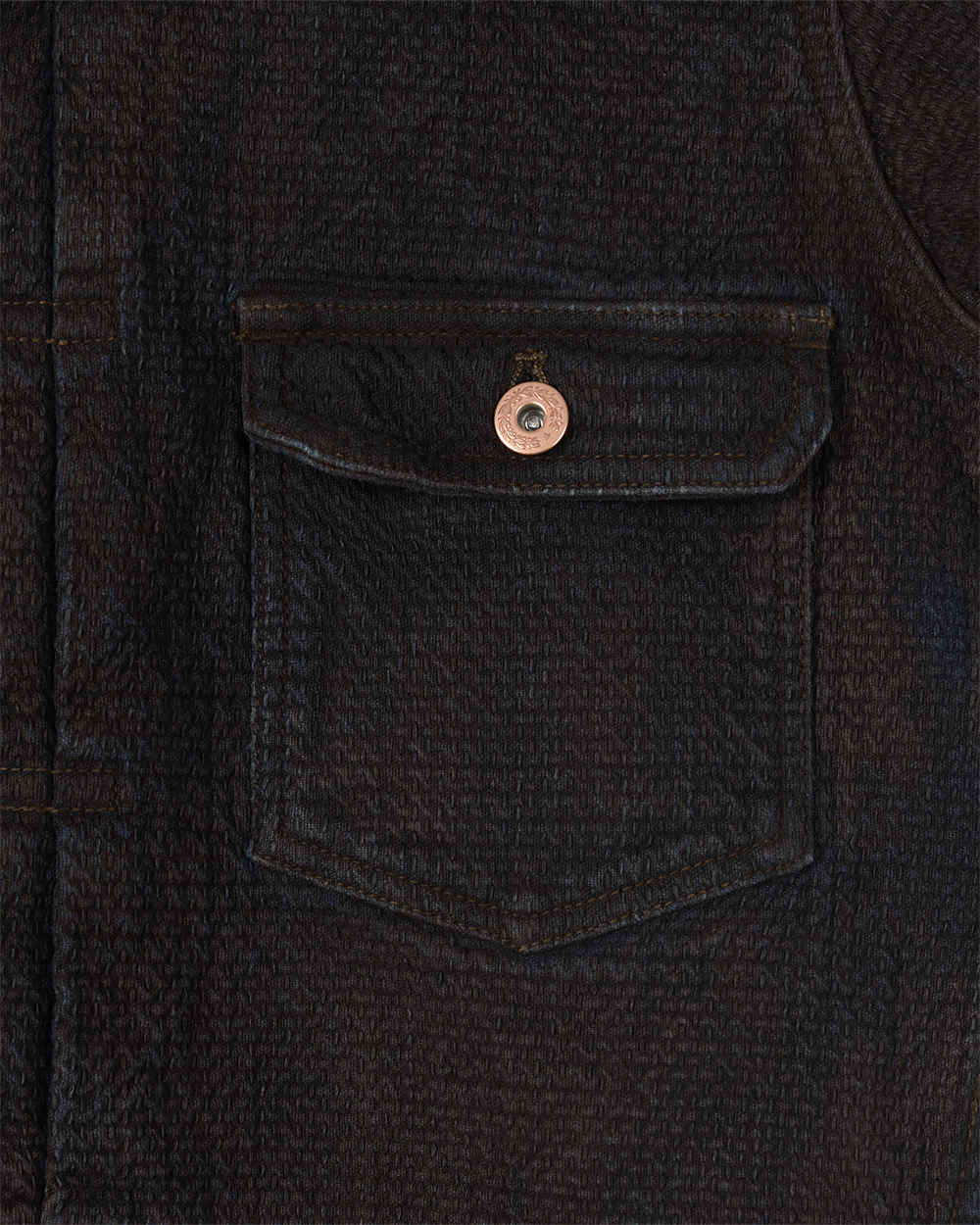 선데이세레머니 머드 다이드 재패니즈 사시코 데님자켓 - 머드 다이드(Sunday Ceremony Mud Dyed Japanese Sashiko Denim Jacket - Mud Dyed) - 3