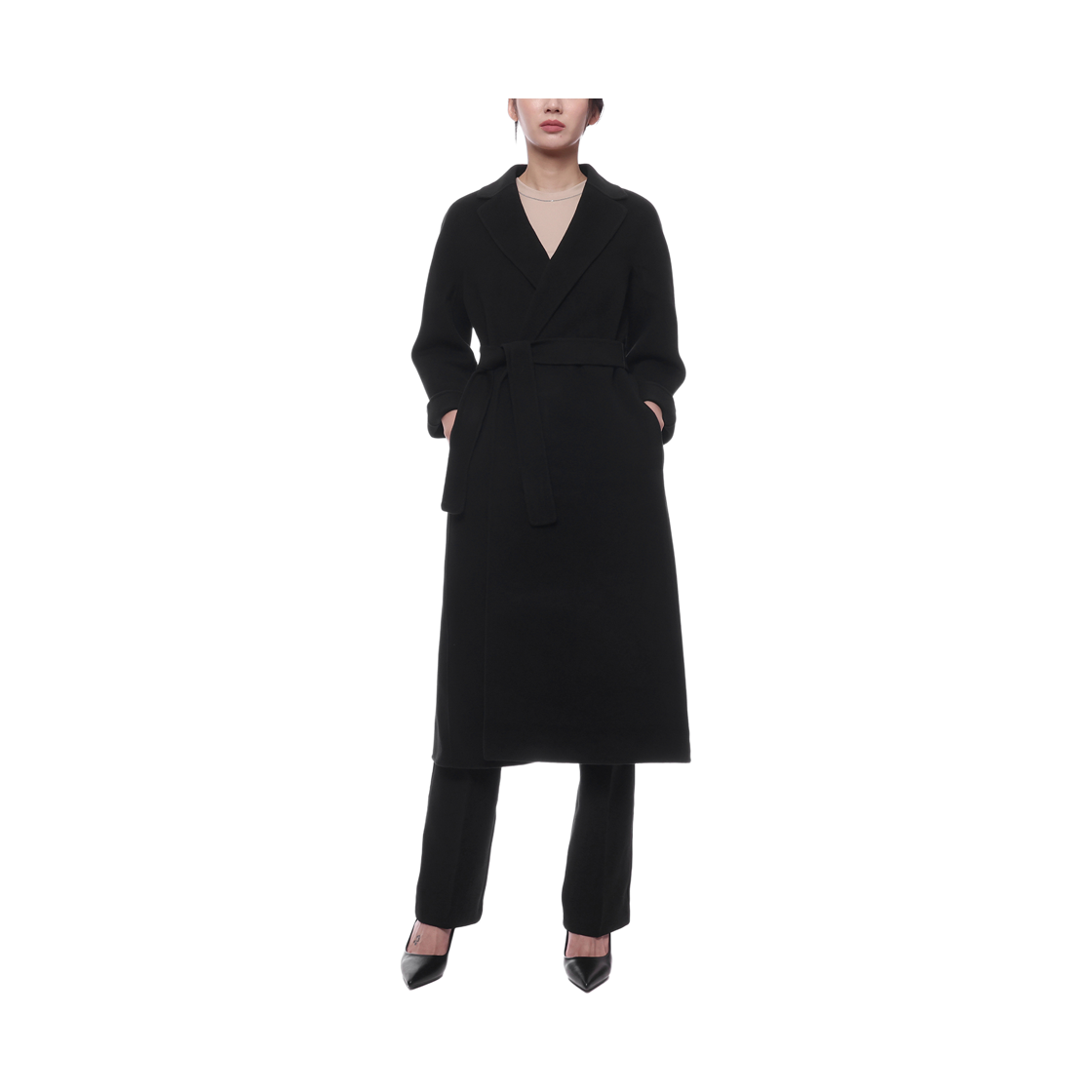 [15% 쿠폰] (W) S 막스마라 에스투리아 롱 울 코트 블랙([15% 쿠폰] (W) S Max Mara Esturia Long Wool Coat Black) - 3